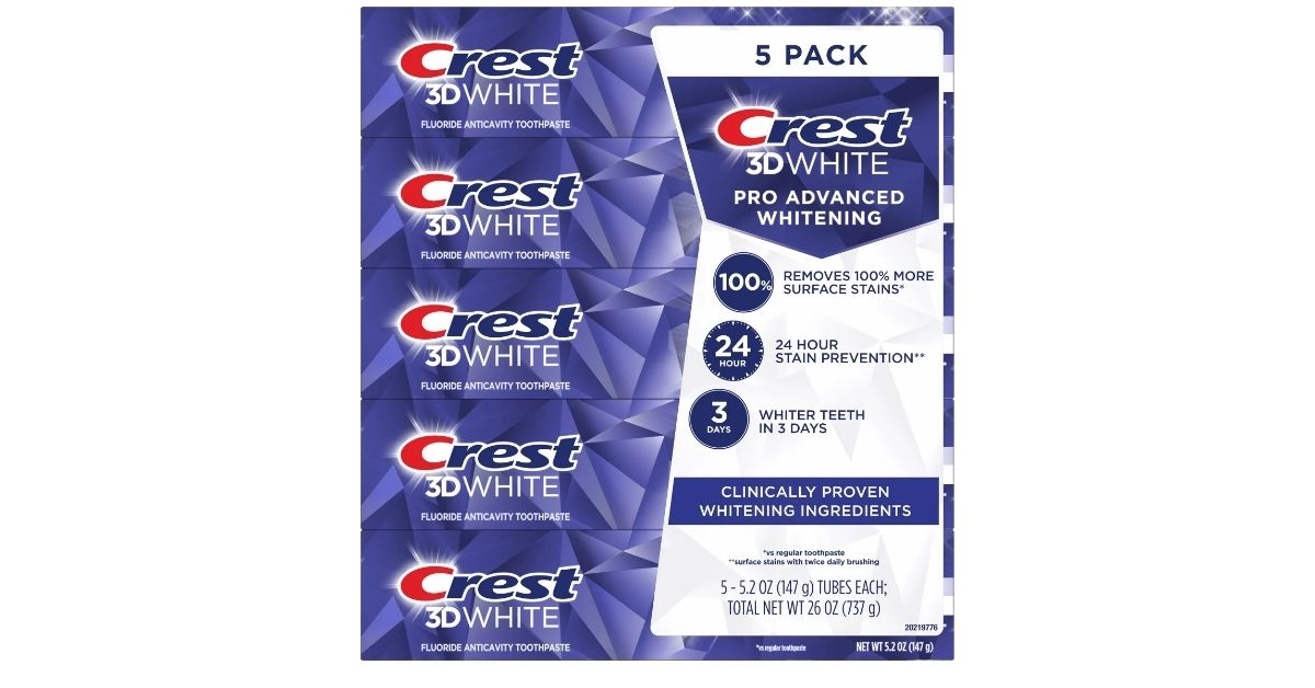 crest 3d white advanced whitening toothpaste
