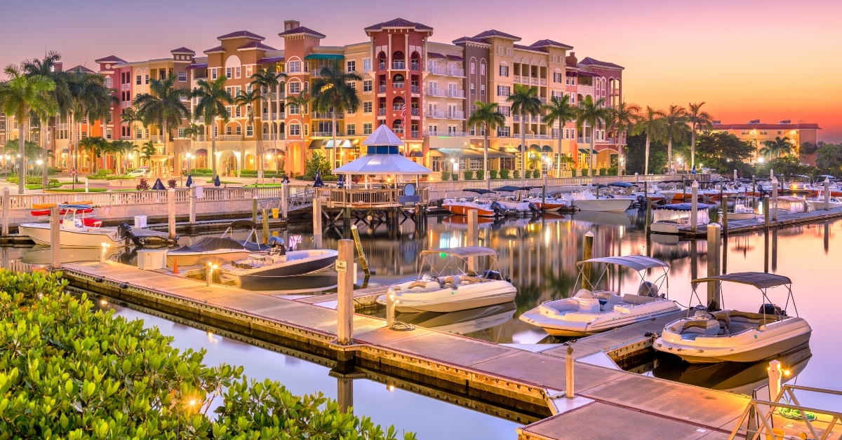 naples florida usa town skyline