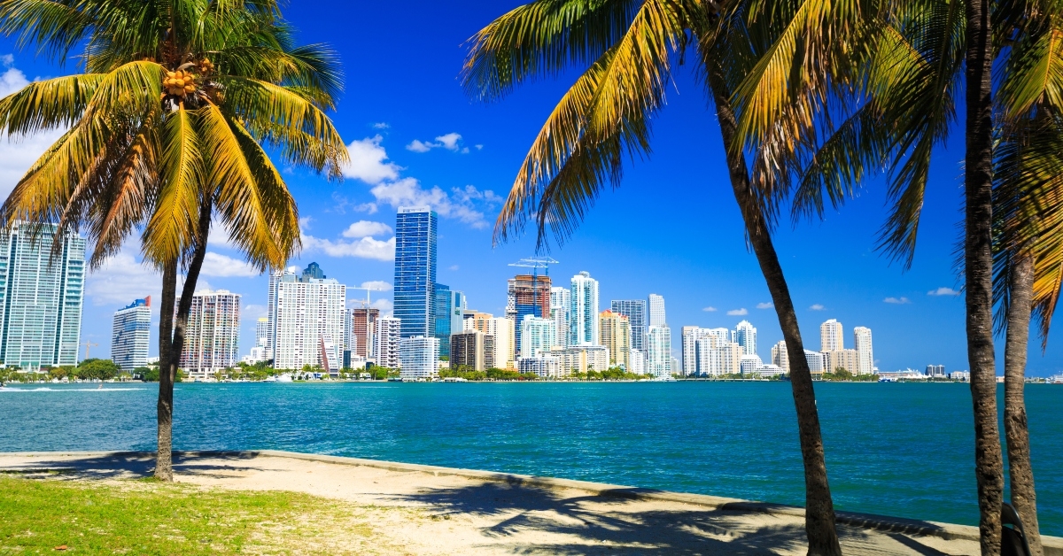 skyline view of miami florida