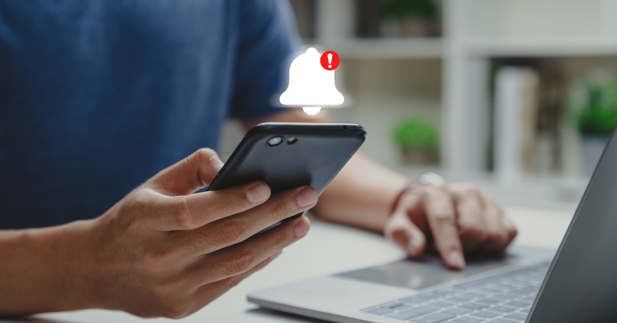 using phone with danger alert