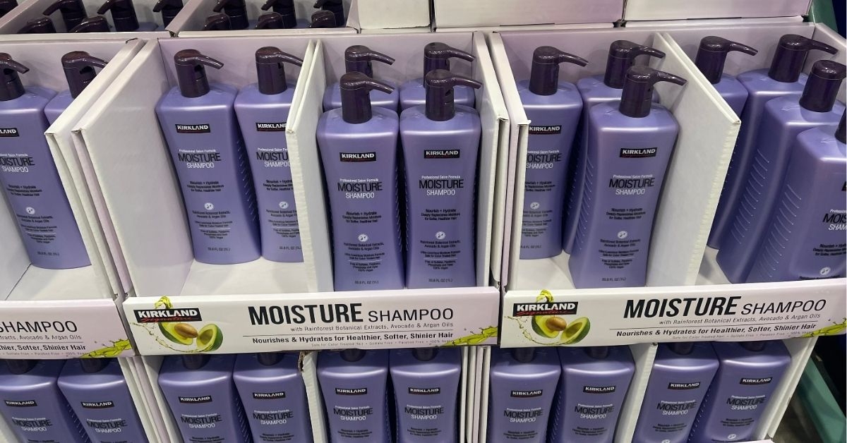a display of moisture shampoo