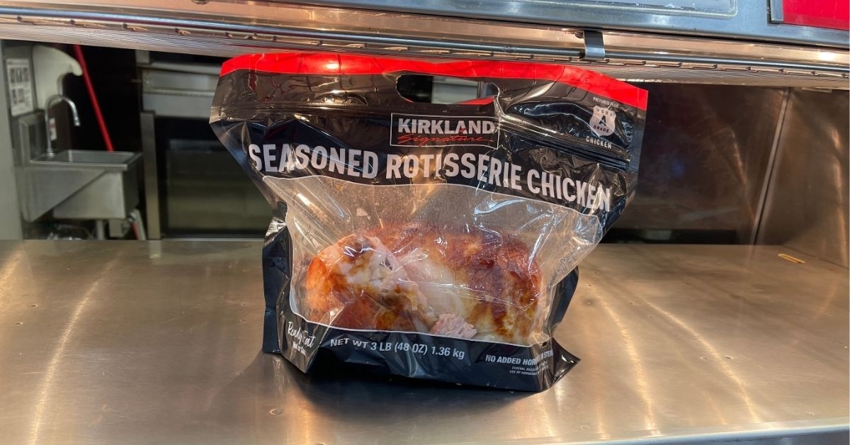 a pack of rotisserie chicken