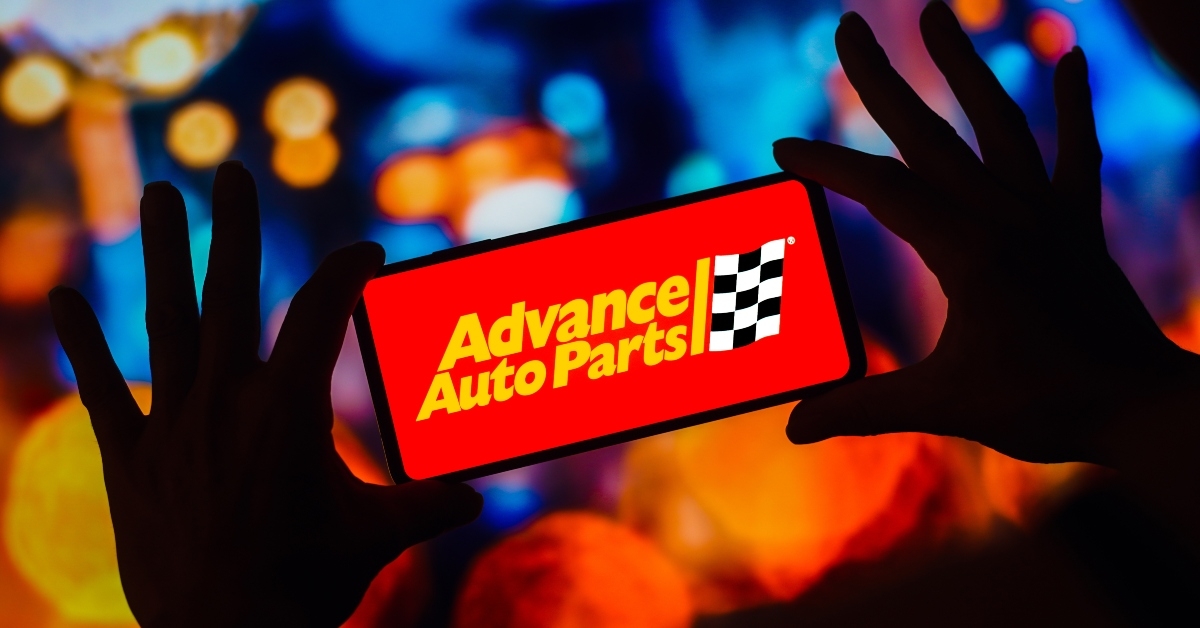 advance auto parts logo is displayed on a smartphone