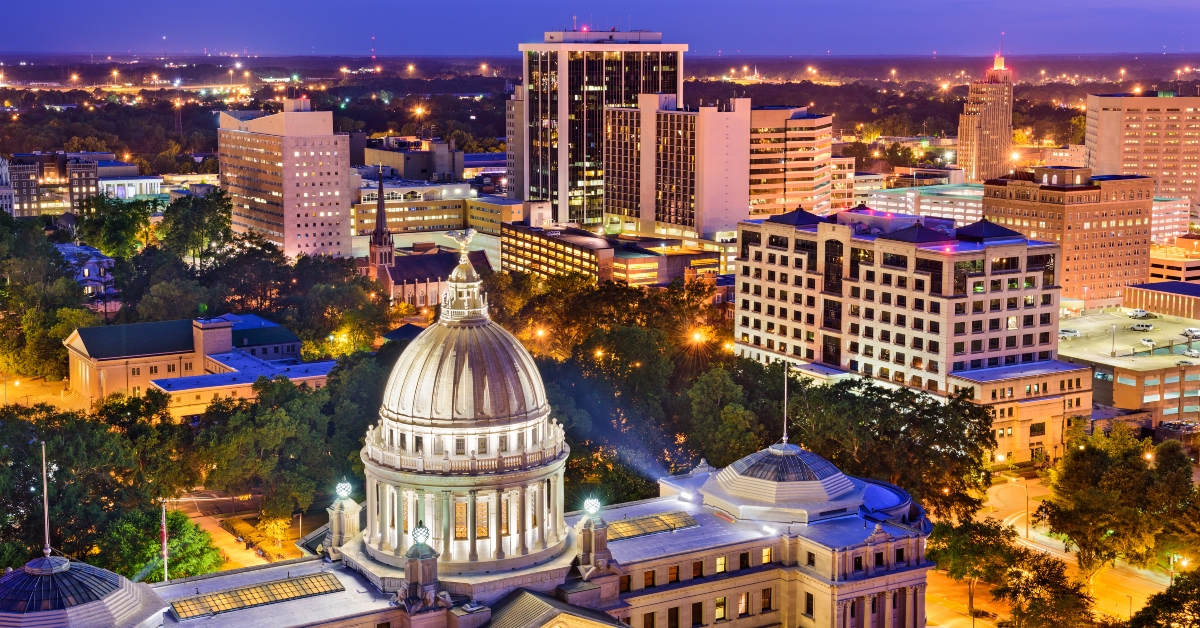 jackson mississippi usa skyline