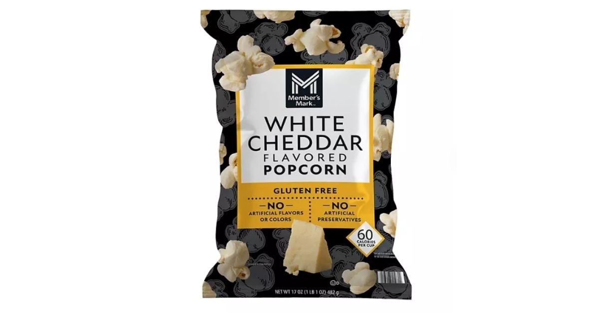 white cheddar flavored popcorn