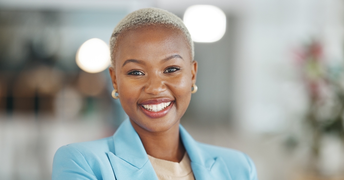 business leader smiles for startup