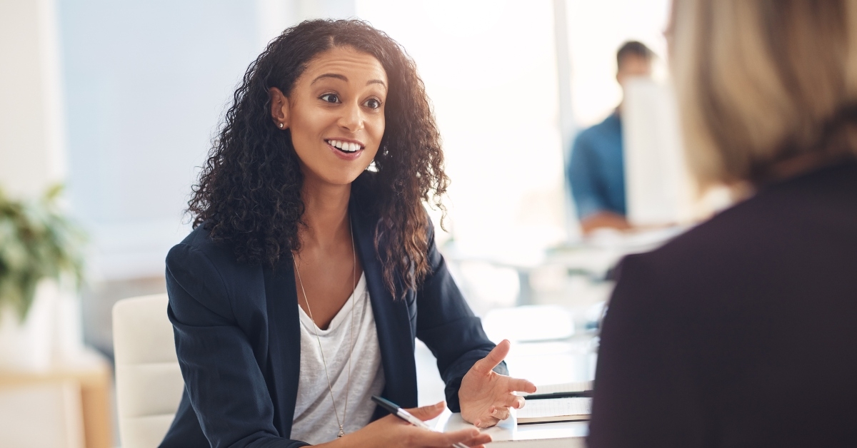 excited human resources manager