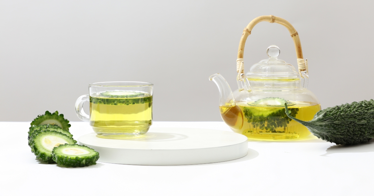 transparent glass teapot containing tea