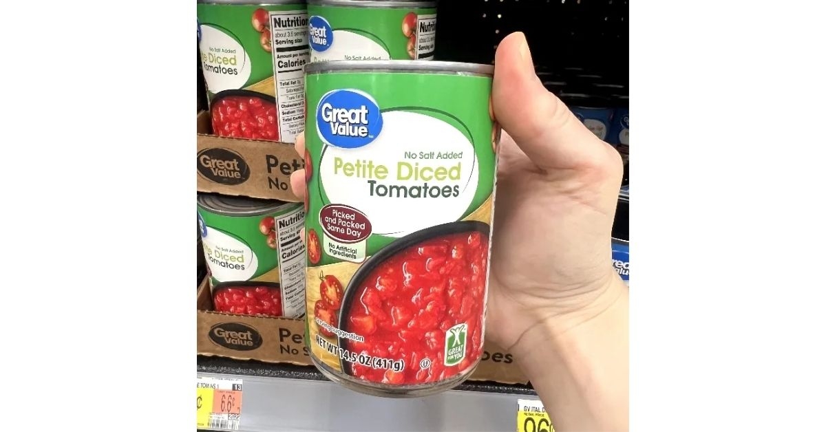 Great Value Petite Diced Tomatoes No Salt Added