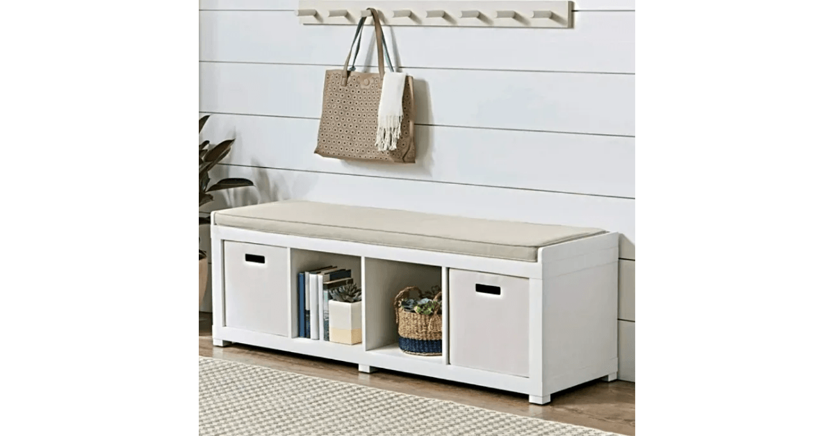 Better Homes & Gardens 4-Cube Shoe Storage Bench