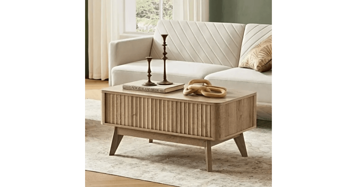 Mopio Brooklyn Mid-Century Modern Lift Top Coffee Table