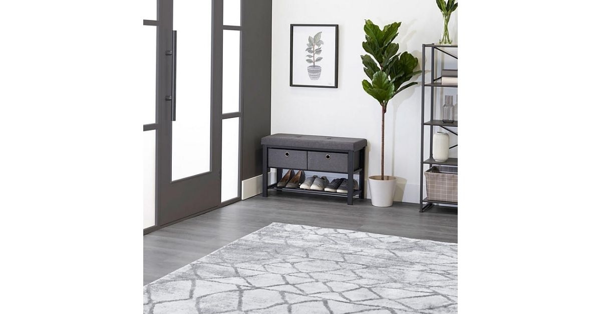 upholstered shoe storage bench