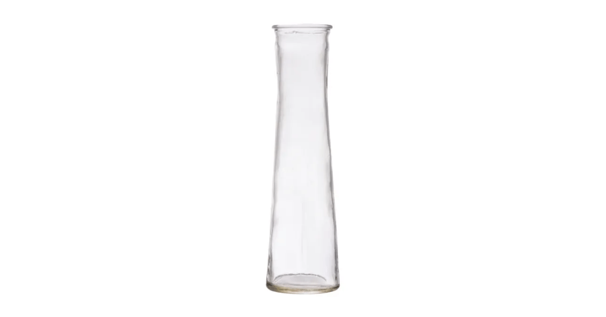 Clear Glass Tapered Bud Vase