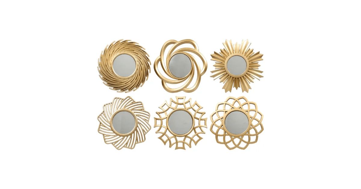 Special Moments Golden Decorative Mirrors