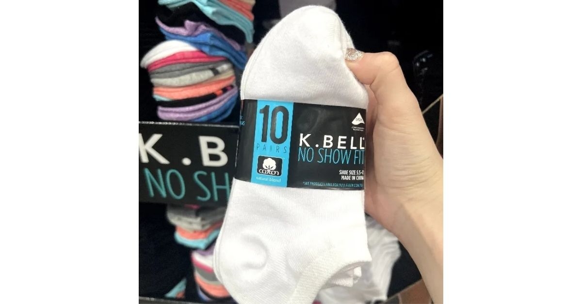K Bell Ladies' No-Show Socks