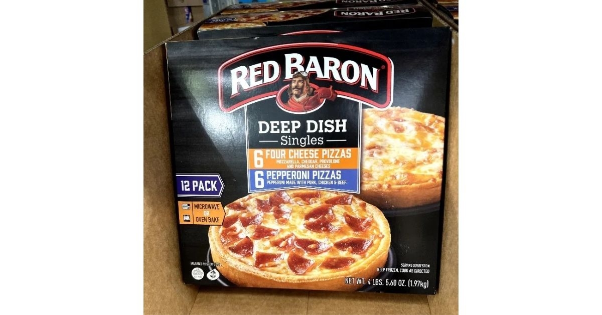 Red Baron Deep Dish Pepperoni and Cheese Pizza Singles
