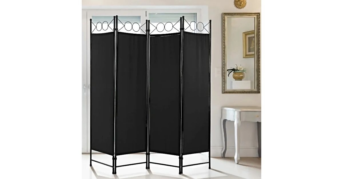 Dkelincs 4 Panel Decoration Room Dividers and Folding Privacy Screens