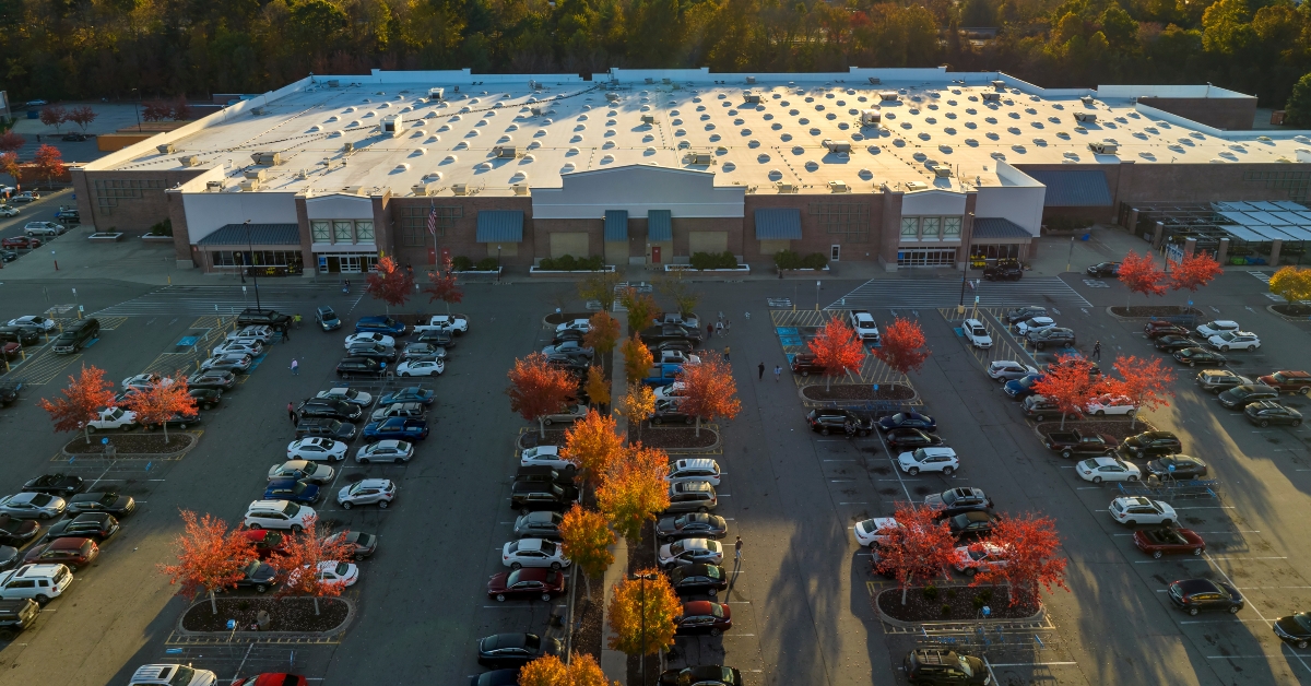 parked cars on parking lot