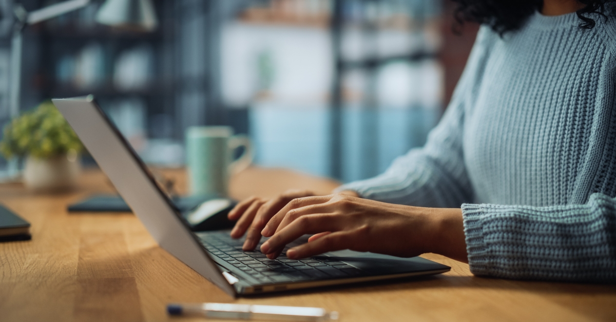 freelancer working on a laptop