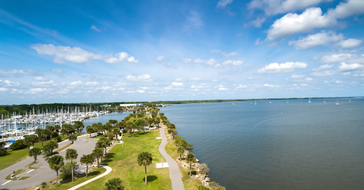 indian river near the city of titusville florida