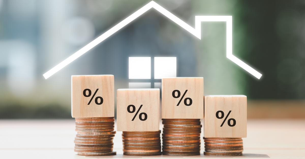 percentage sign on wooden block