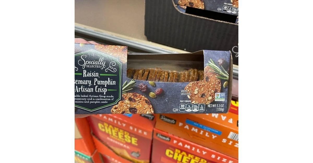 Specially Selected Raisin, Rosemary, Pumpkin Artisan Crisps