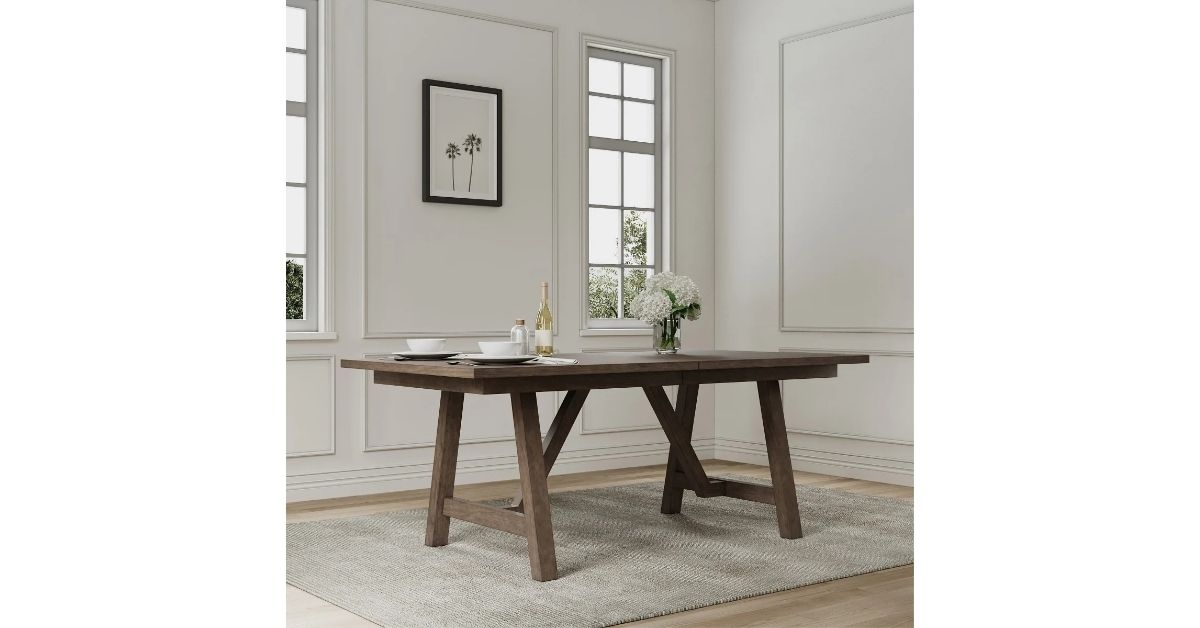 flexsteel watson 75 wood dining table