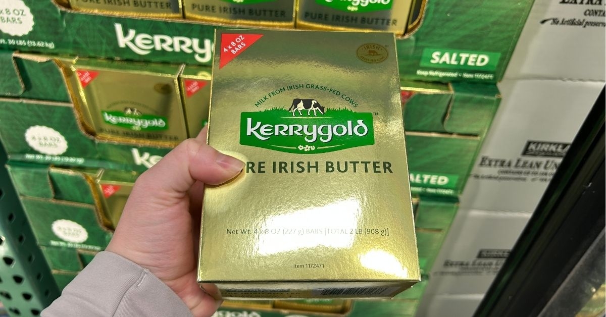 person holding a box of butter