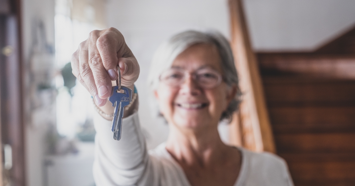 landlord holding a key