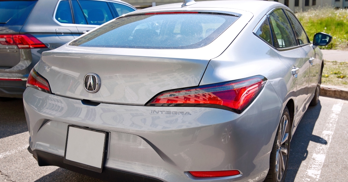 acura integra parked backwards