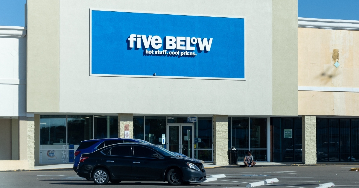 exterior of five below store