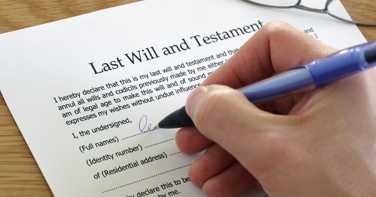 signing last will and testament 