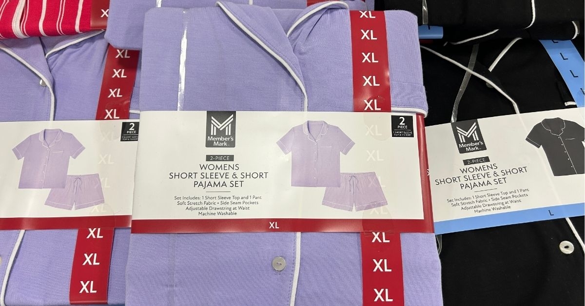 womens short sleev shorts pajama set