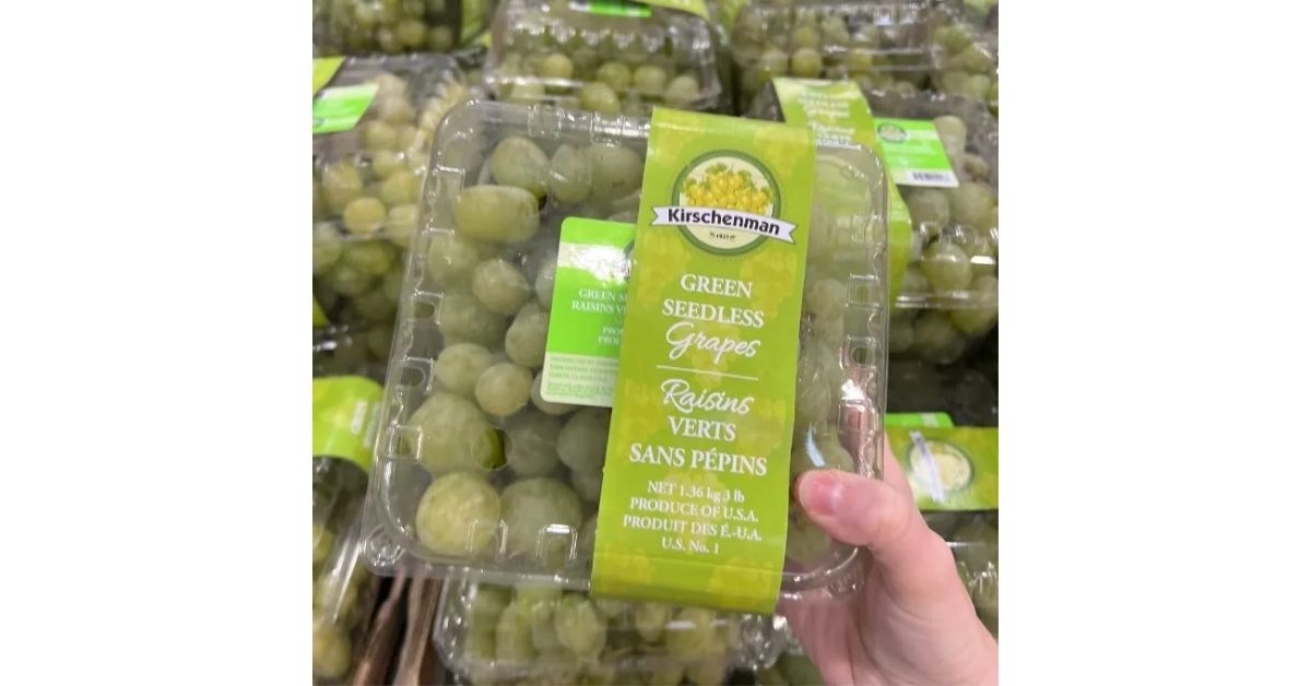 Green seedless grapes
