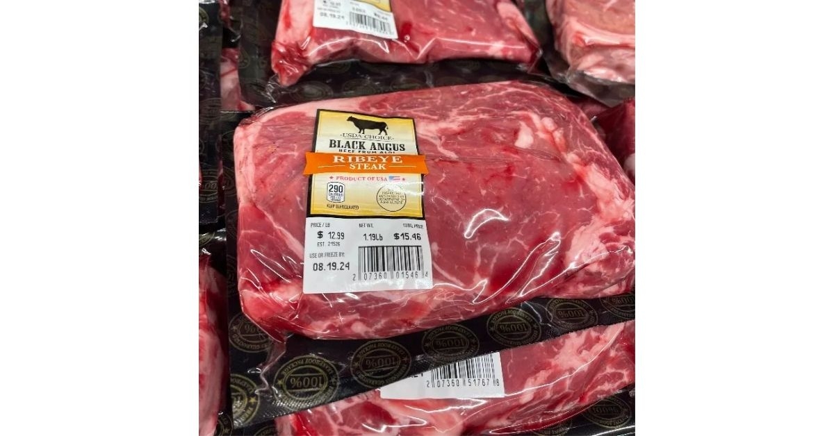 Black Angus Choice Beef Ribeye Steak