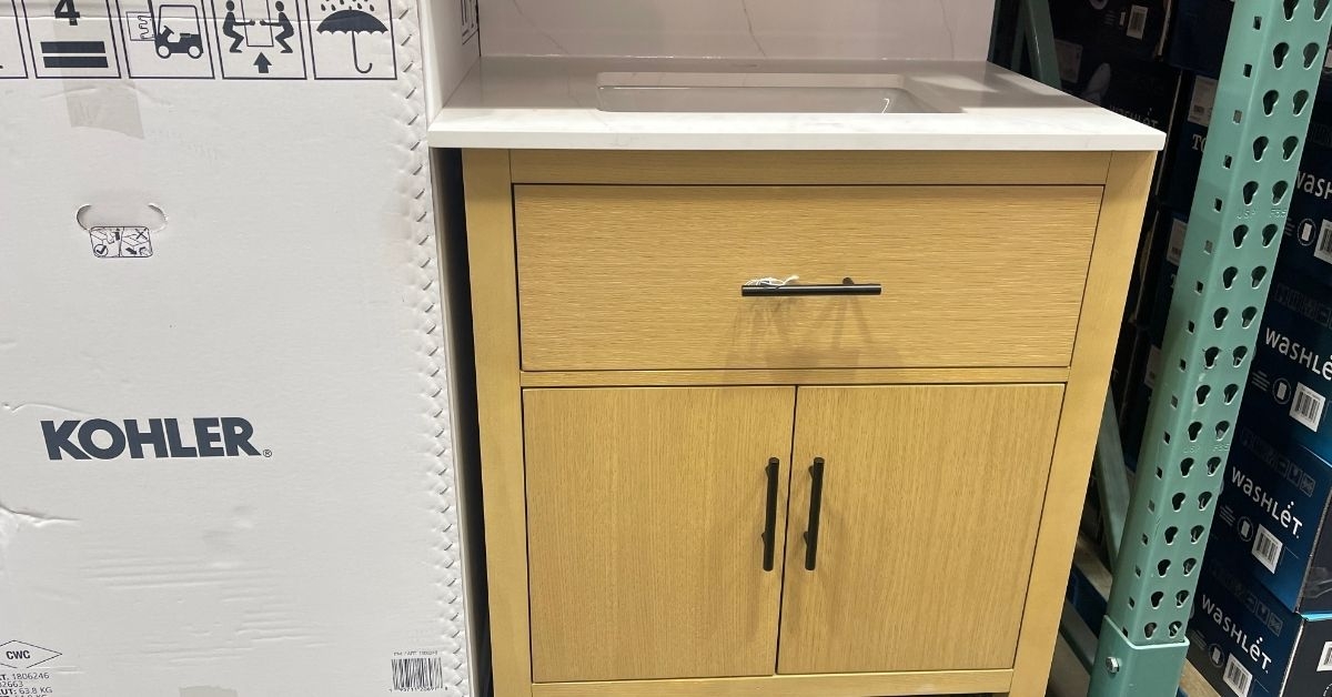 kohler cordate vanity on display