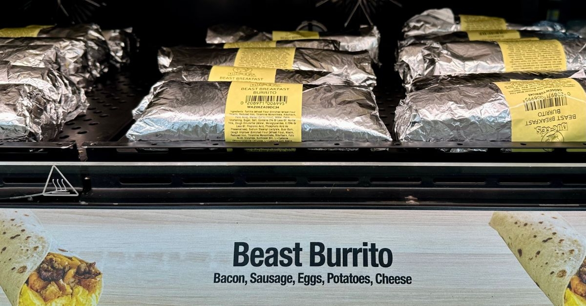 beast burrito on display