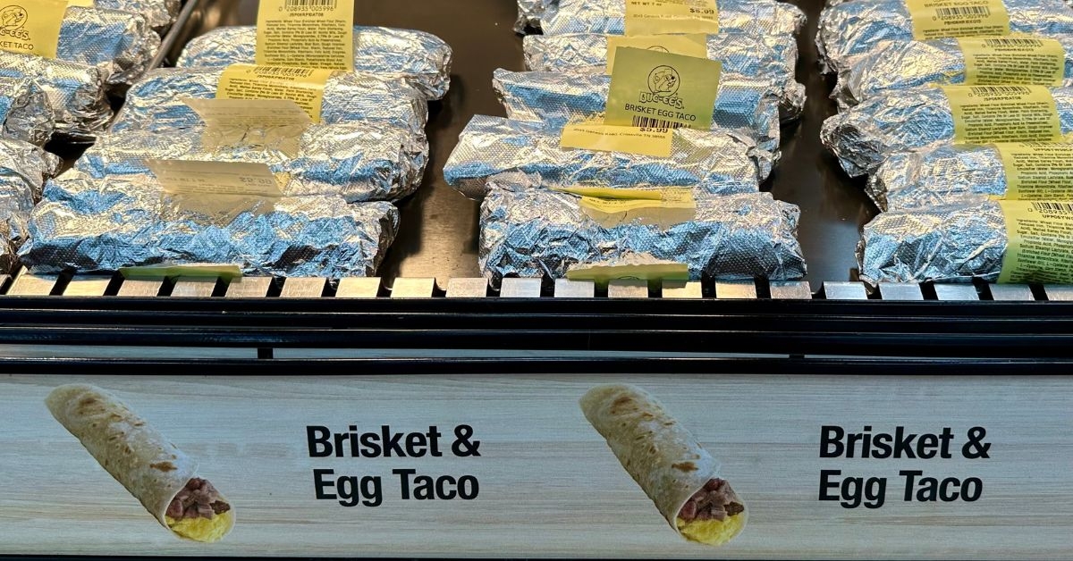 brisket and egg taco