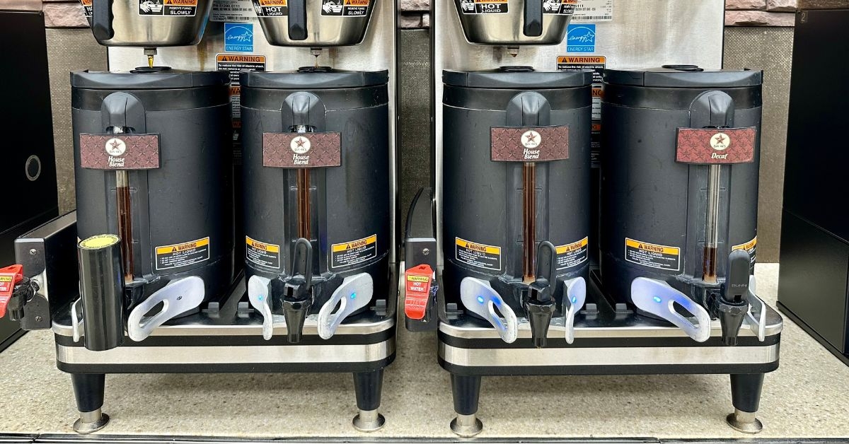 a line of coffee maker