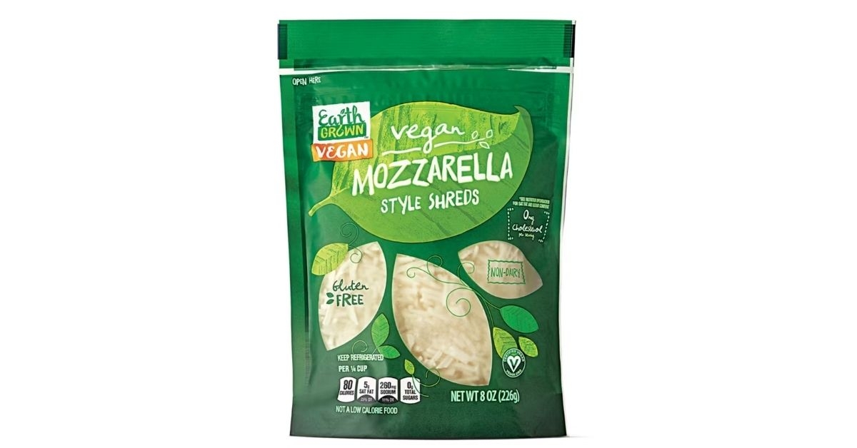earth grown vegan mozzarella style shreds