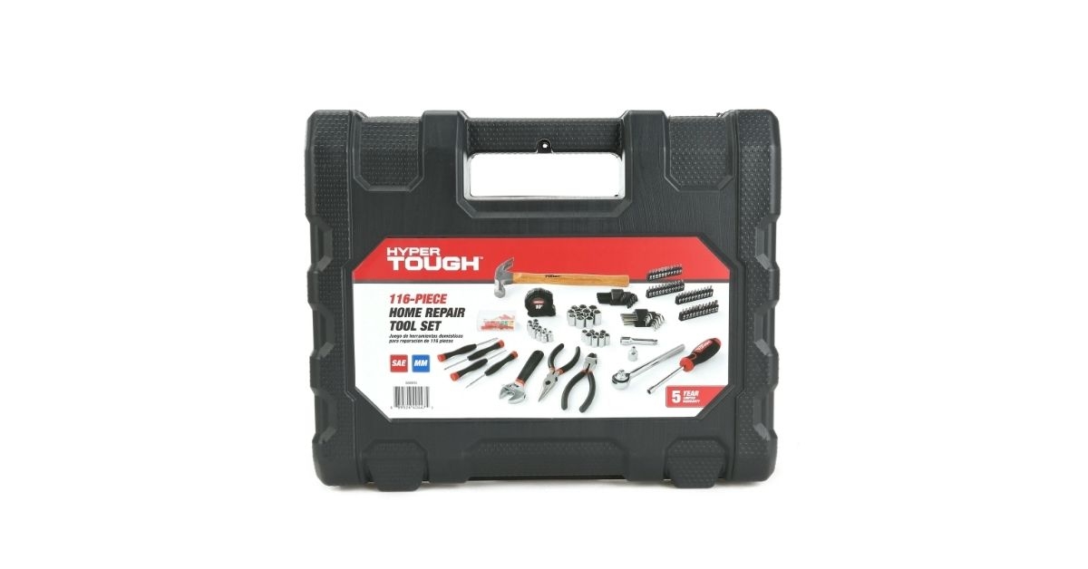 116 piece home repair tool set