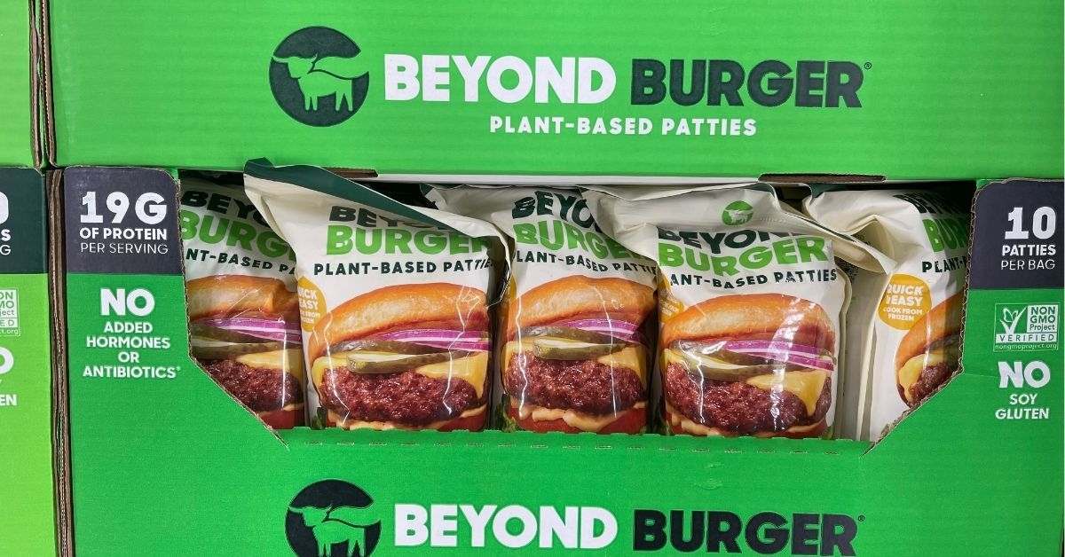 a display of plant based patties