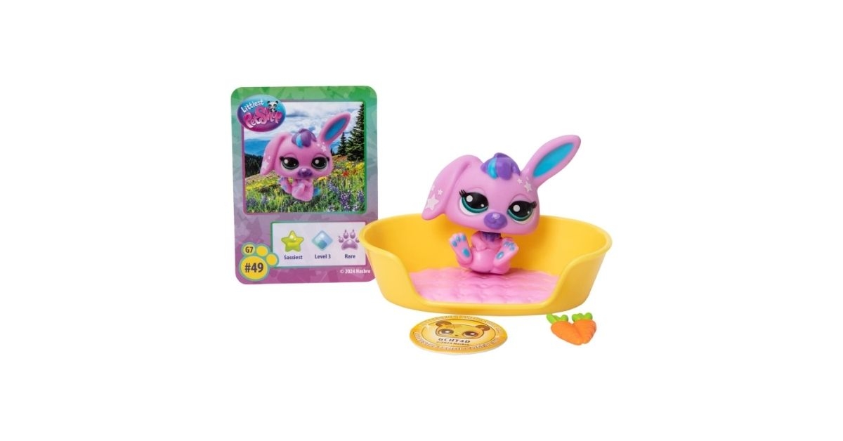 littlest pet shop springtime fun bunny figure set
