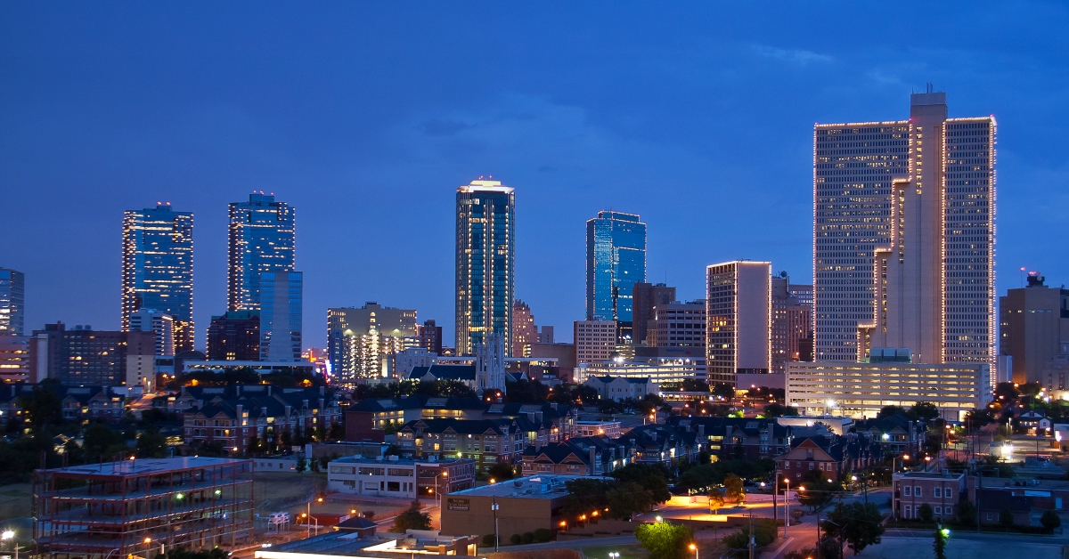 fort worth texas at night