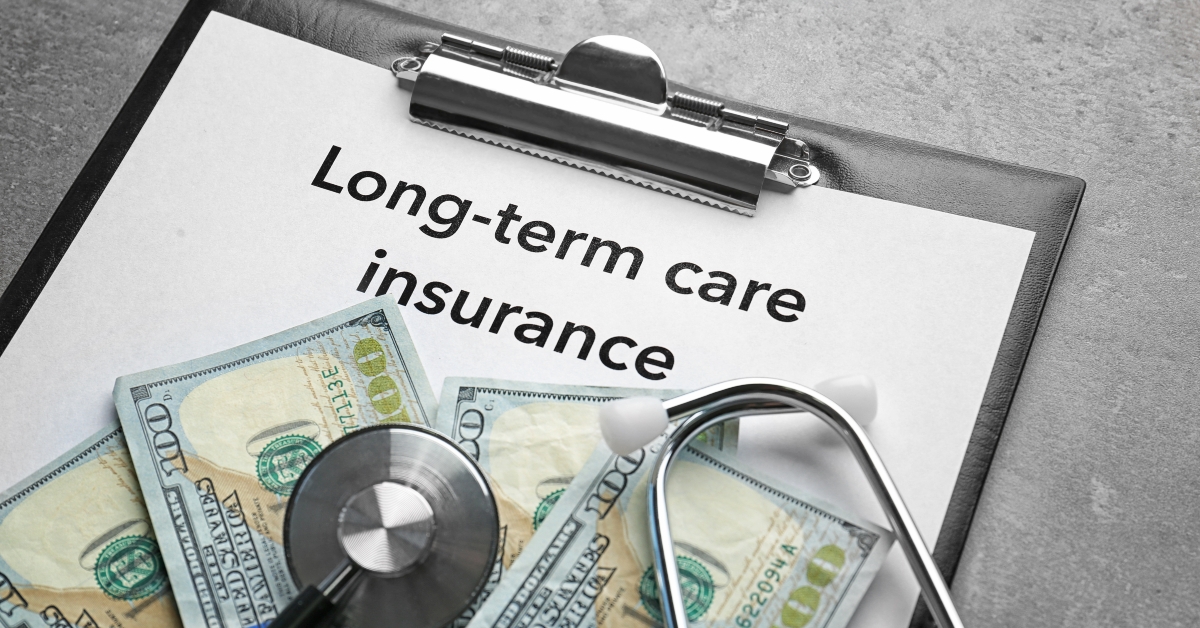 long-term care insurance on clipboard
