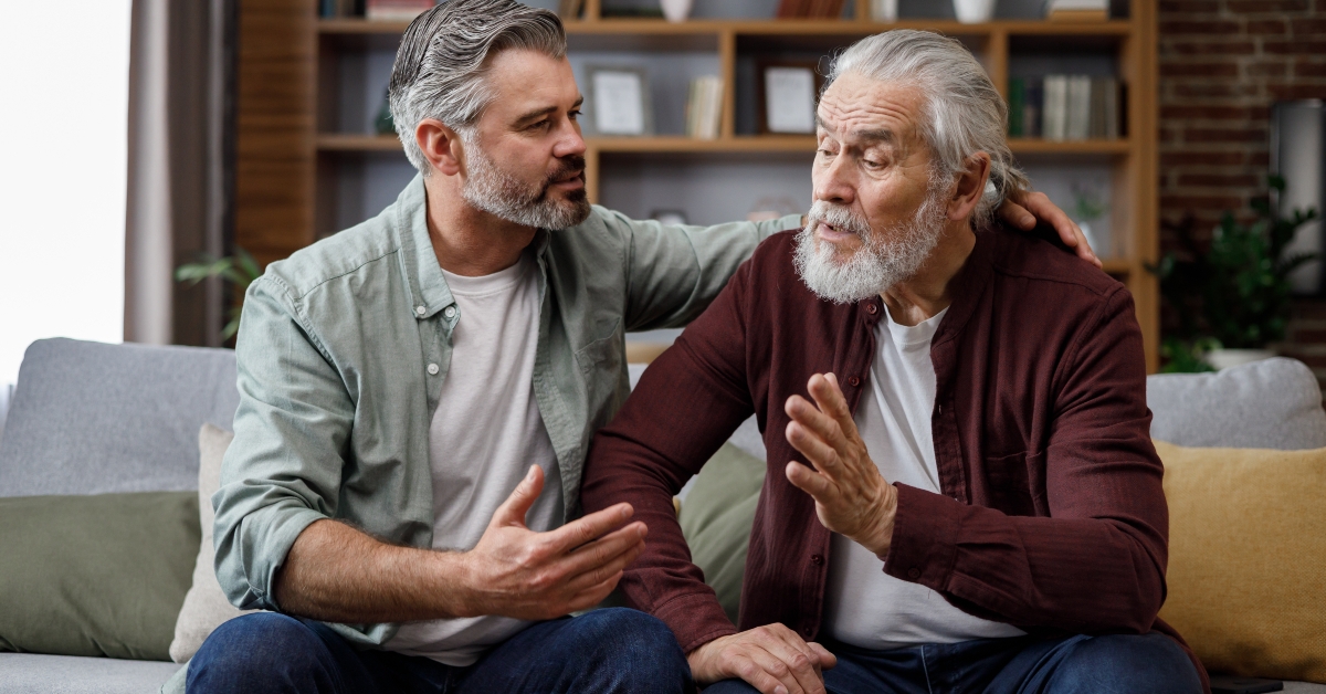 elderly father complains about life