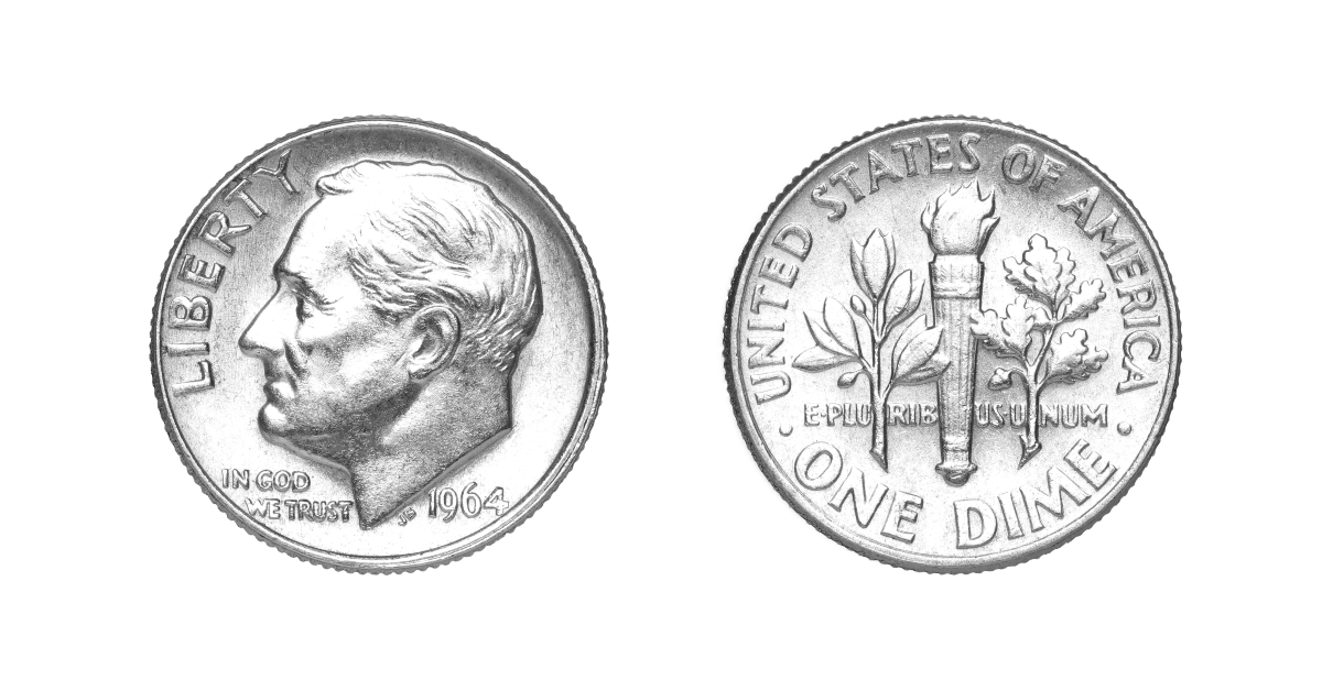 one dime silver coin 