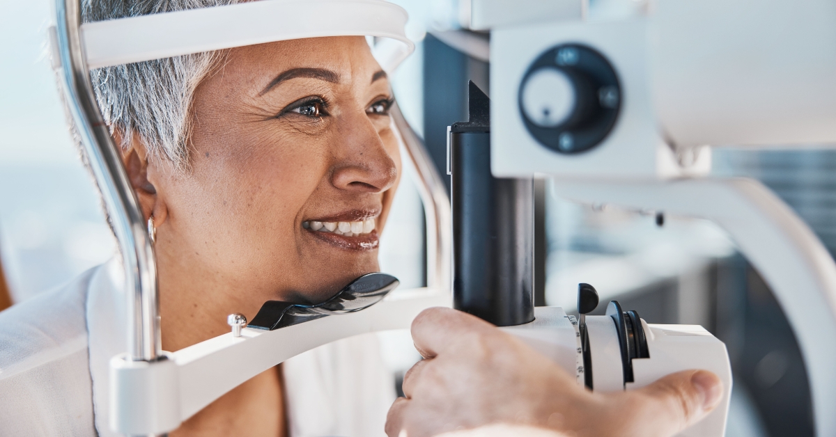 Senior customer testing vision