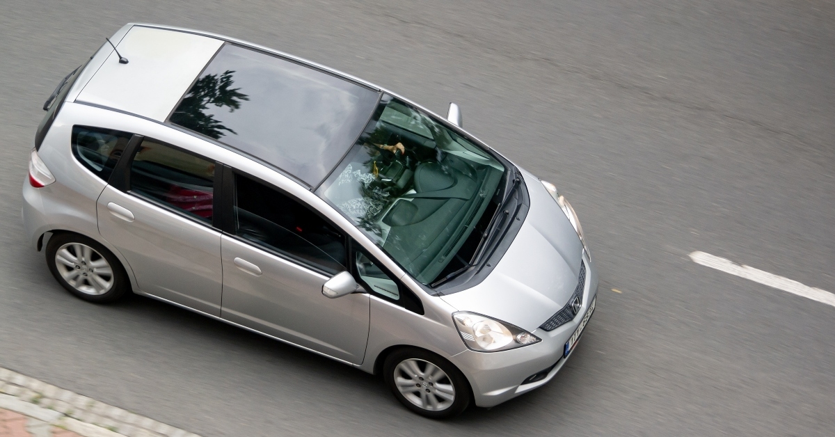 silver honda jazz fit