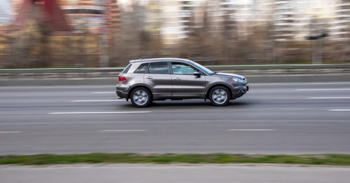 silver acura rdx car